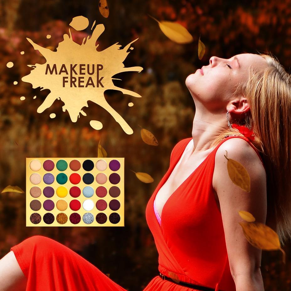 Makeup Freak Blessing 35 Color Pigmented Eyeshadow Palette With Glitter Autumn - LOLA LUXE