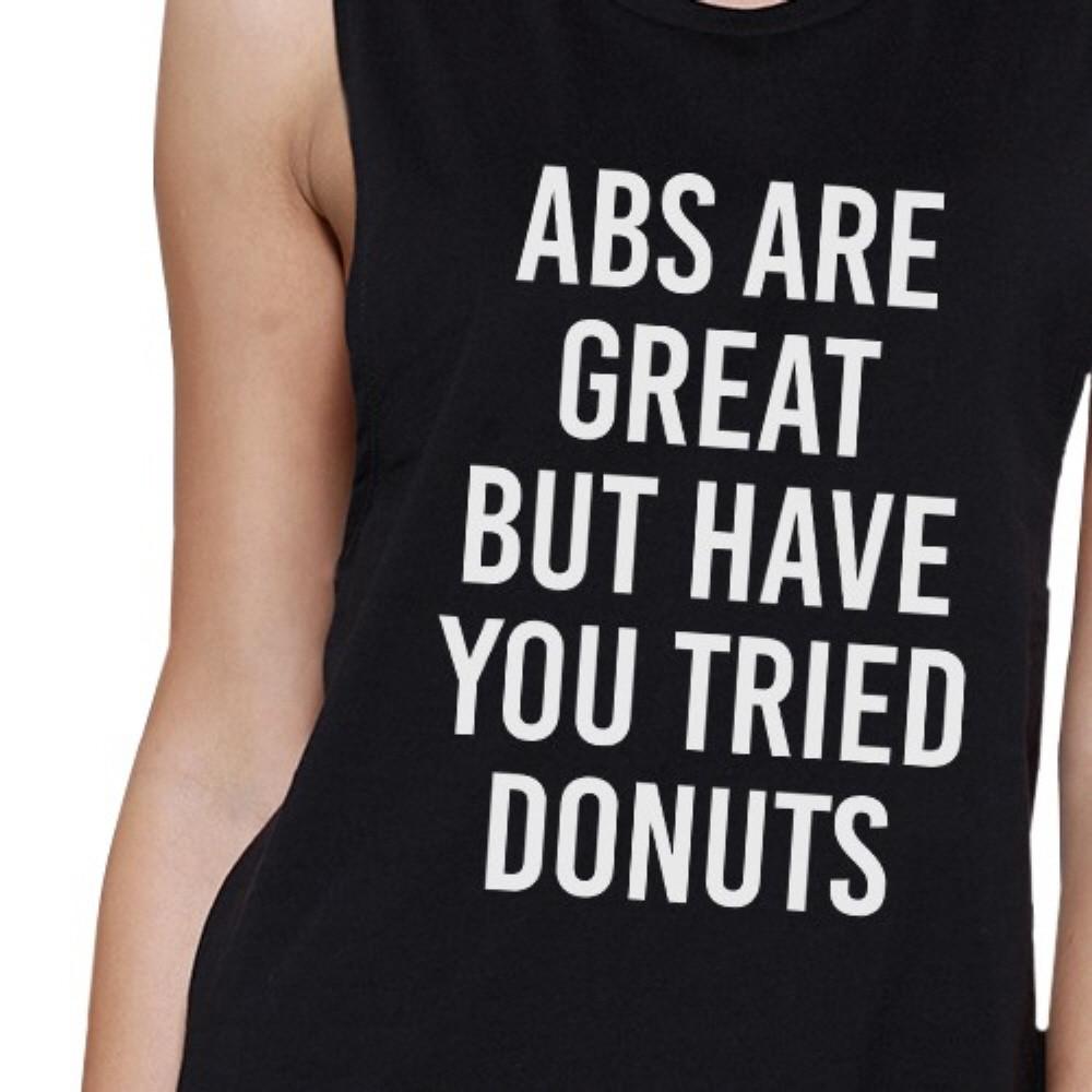 Abs Are Great Womens Black Muscle Tanks Funny Gym Shirts Gift Ideas - LOLA LUXE