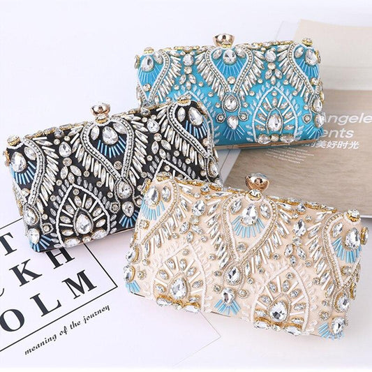 Clutch Handbag Luxury Diamond Rhinestone Clutch Bags Exquisite Female Clutches - LOLA LUXE