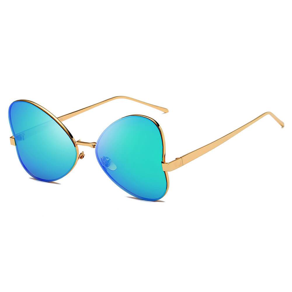 LINDSAY | Women Oversized Rounded Butterfly Fashion Sunglasses - lolaluxeshop