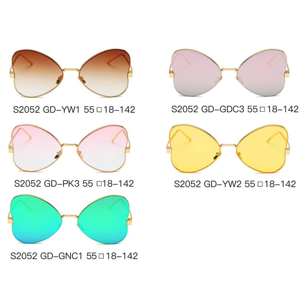 LINDSAY | Women Oversized Rounded Butterfly Fashion Sunglasses - lolaluxeshop