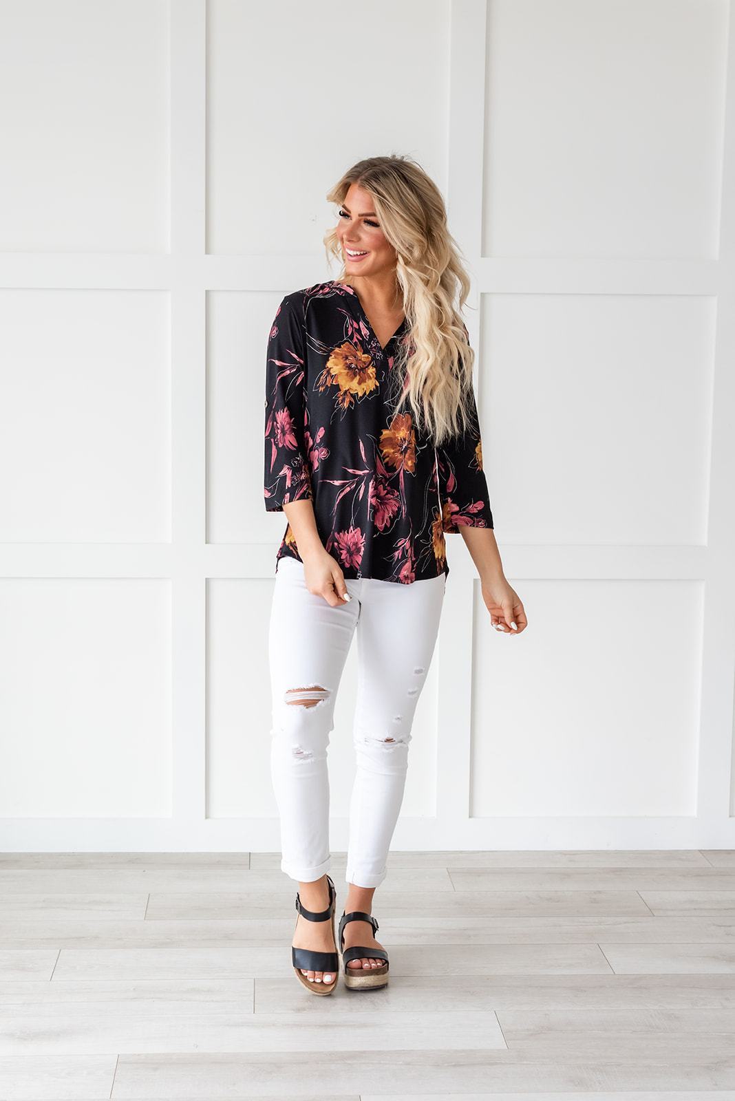 Lift My Spirits Floral Top - LOLA LUXE