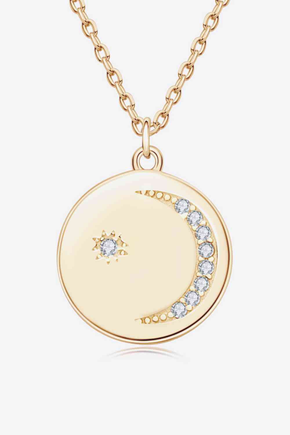 Moissanite Round Pendant Necklace - lolaluxeshop